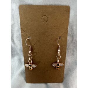 Handmade Dangly Bumble Bee Earrings